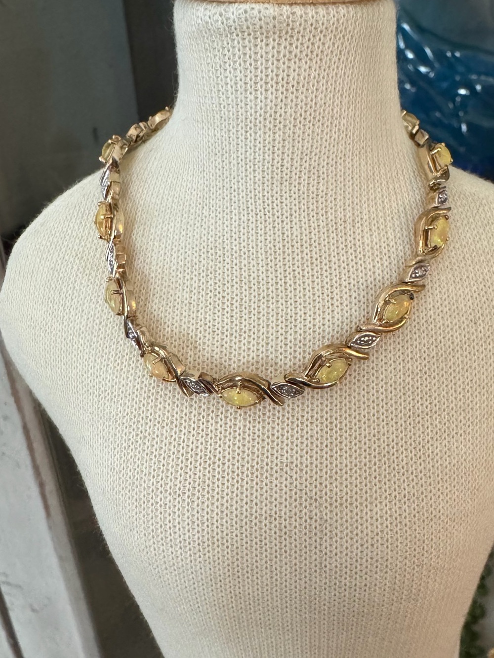 Opal & Diamond Gold Bracelet